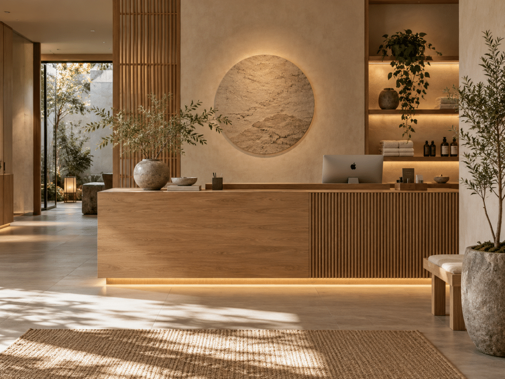 quầy lễ tân spa đẹp