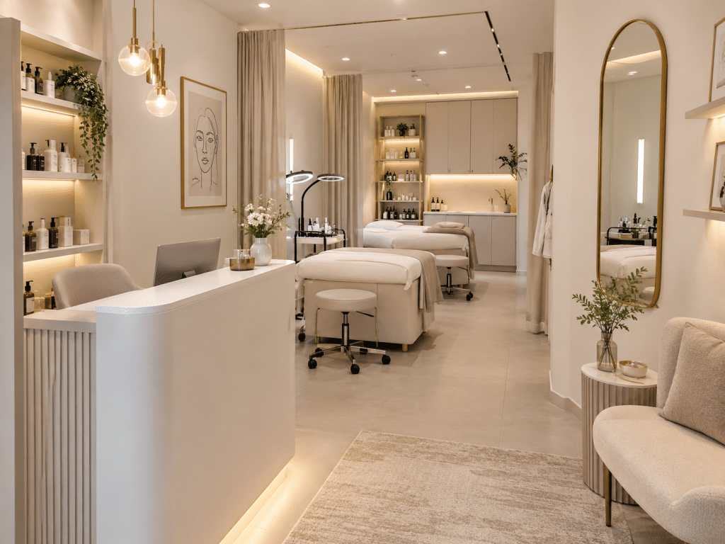 thiết kế spa phun xăm