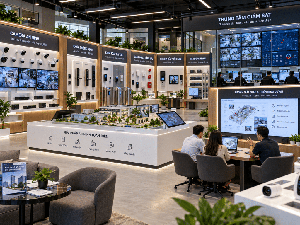 thiết kế cửa hàng camera