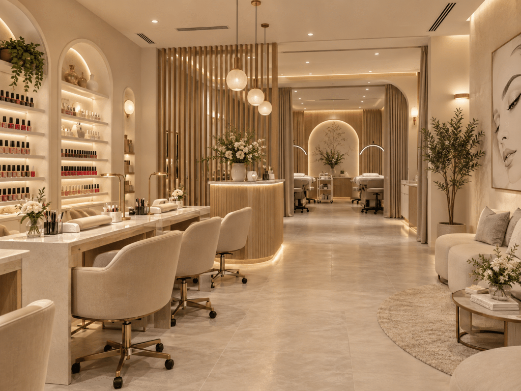 thiết kế spa phun xăm