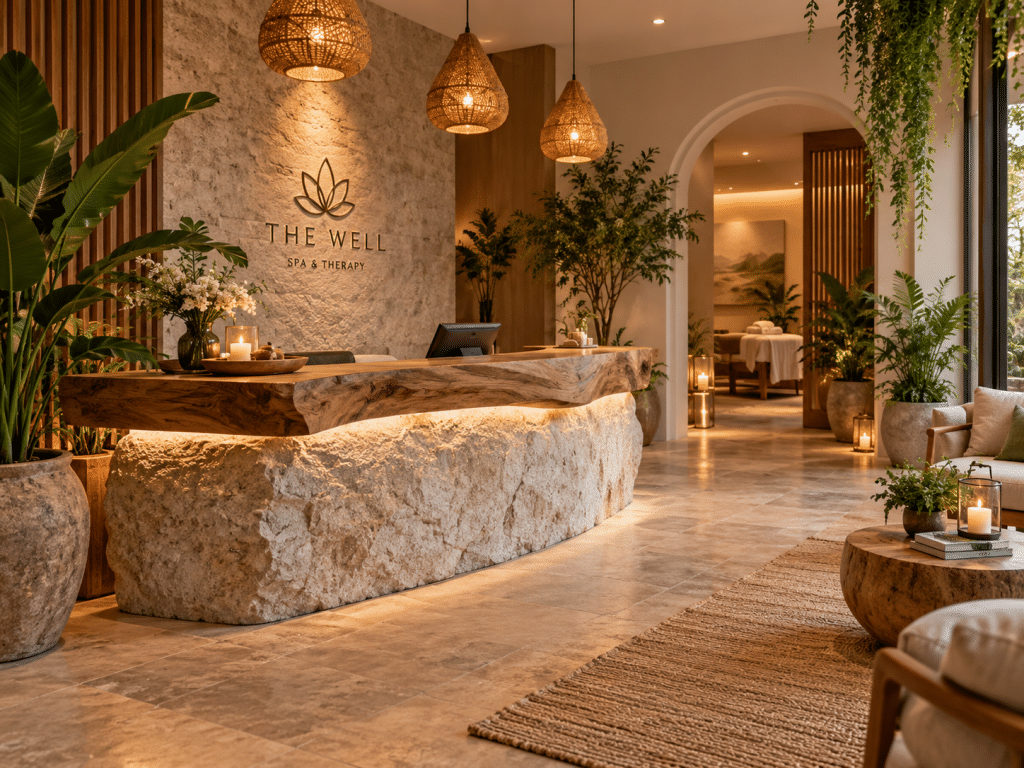 quầy lễ tân spa đẹp