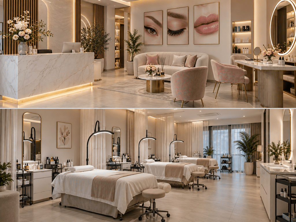 thiết kế spa phun xăm