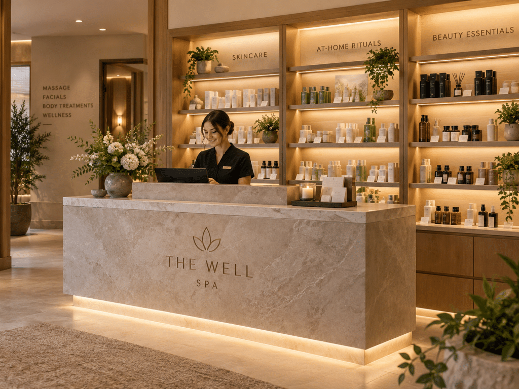 quầy lễ tân spa đẹp