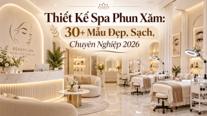 thiết kế spa phun xăm