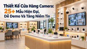 thiết kế cửa hàng camera