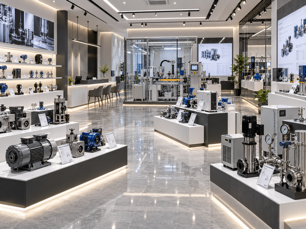 thiết kế showroom máy móc thiết bị