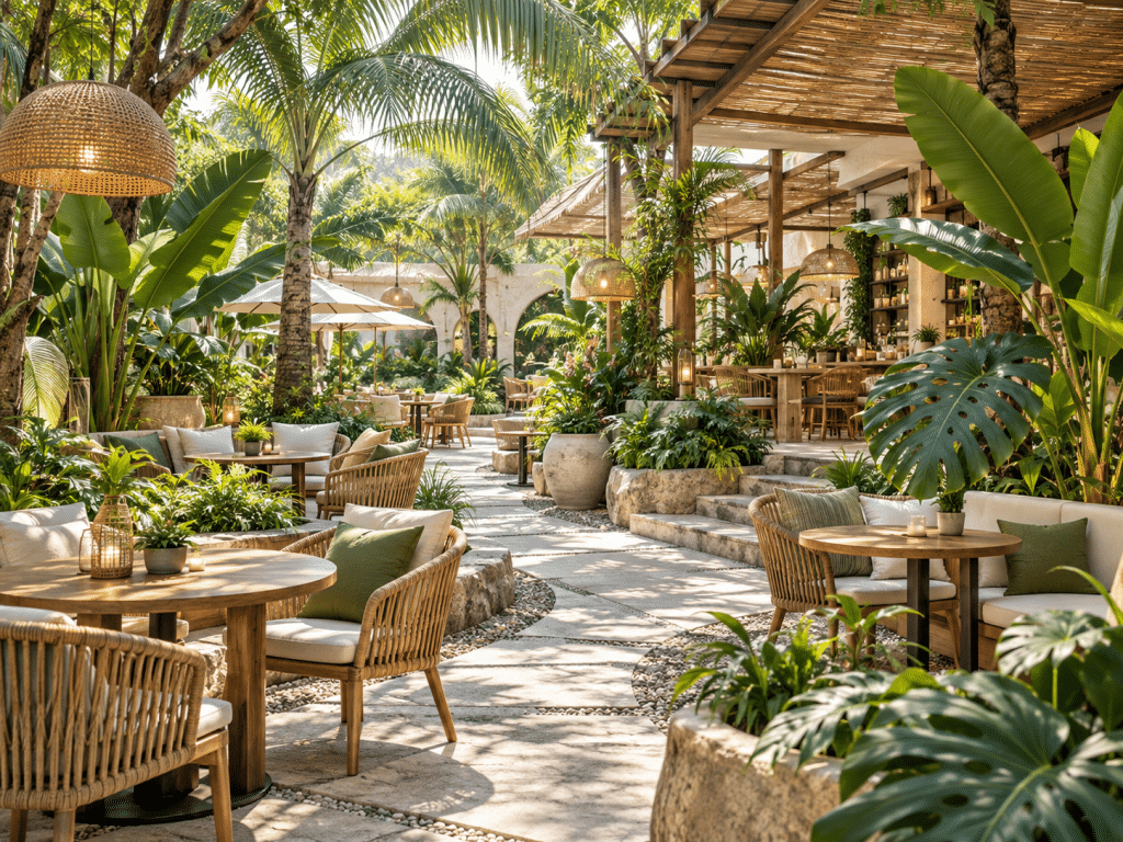 thiết kế quán cafe sân vườn