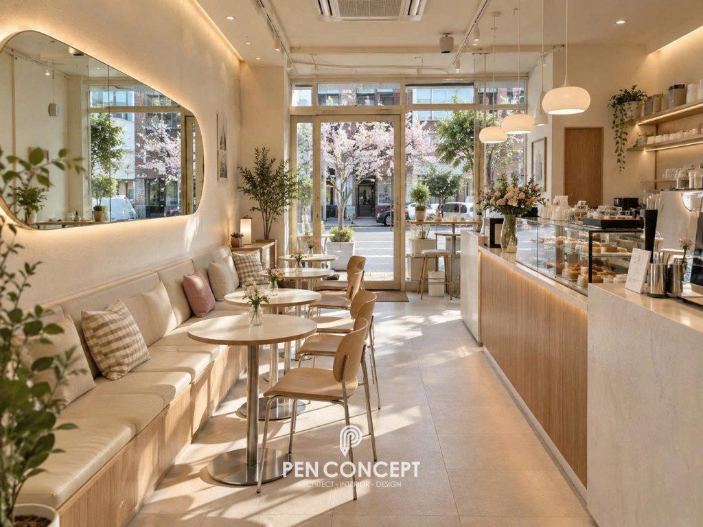thiết kế quán cafe Hàn Quốc