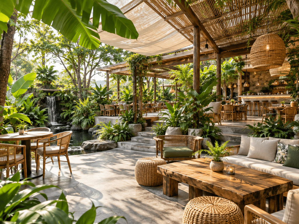 thiết kế quán cafe không gian mở