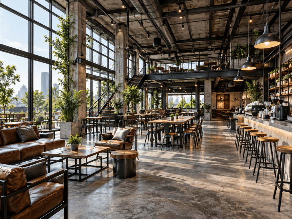 thiết kế quán cafe không gian mở