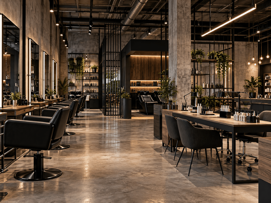 thiết kế tiệm tóc và nail