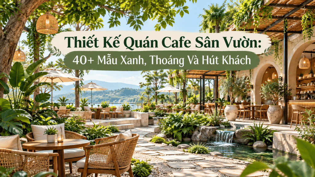 thiết kế quán cafe sân vườn